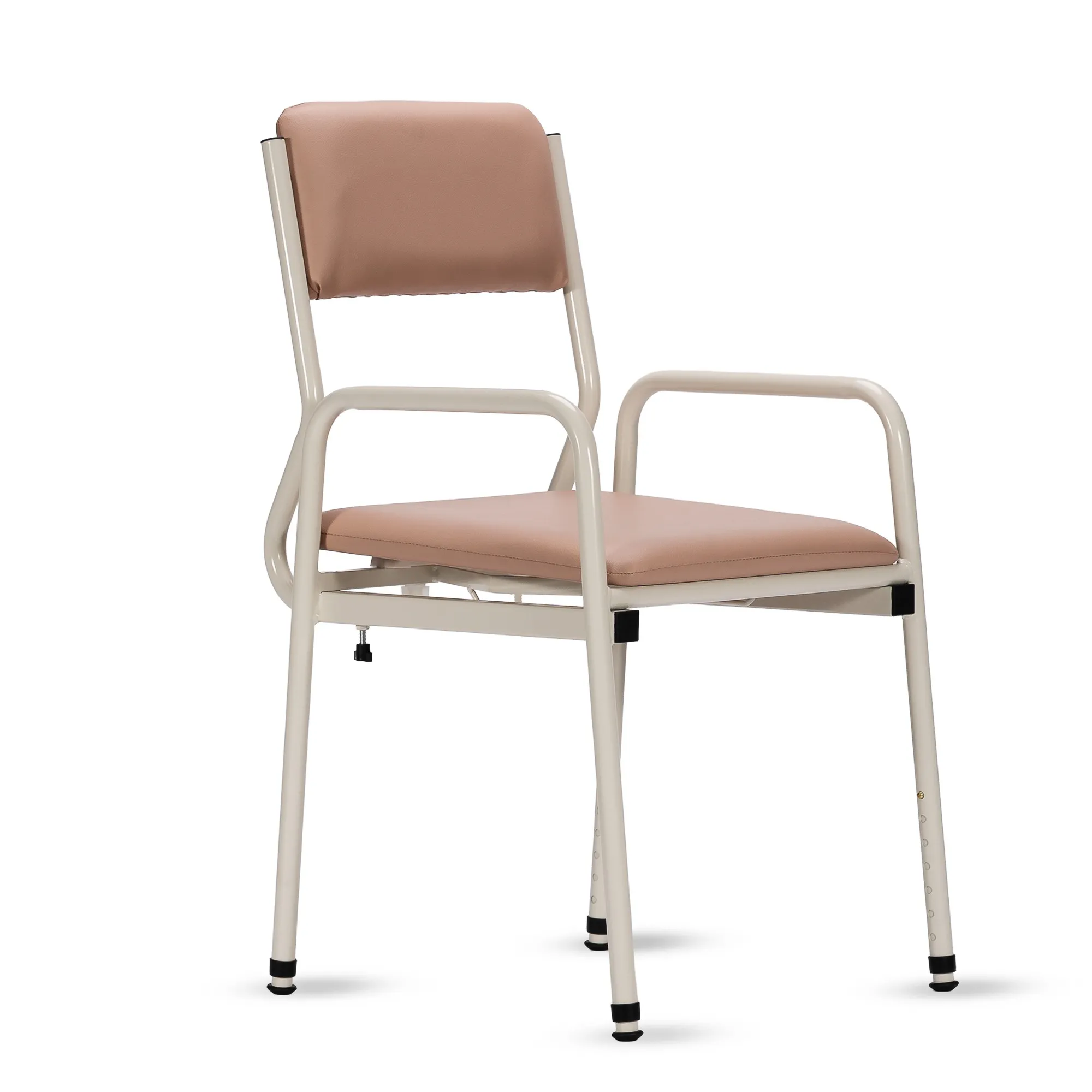 uiCare Economy Bedside Commode with Removable Seat Adjustable Depth Fawn Vinyl 450mm