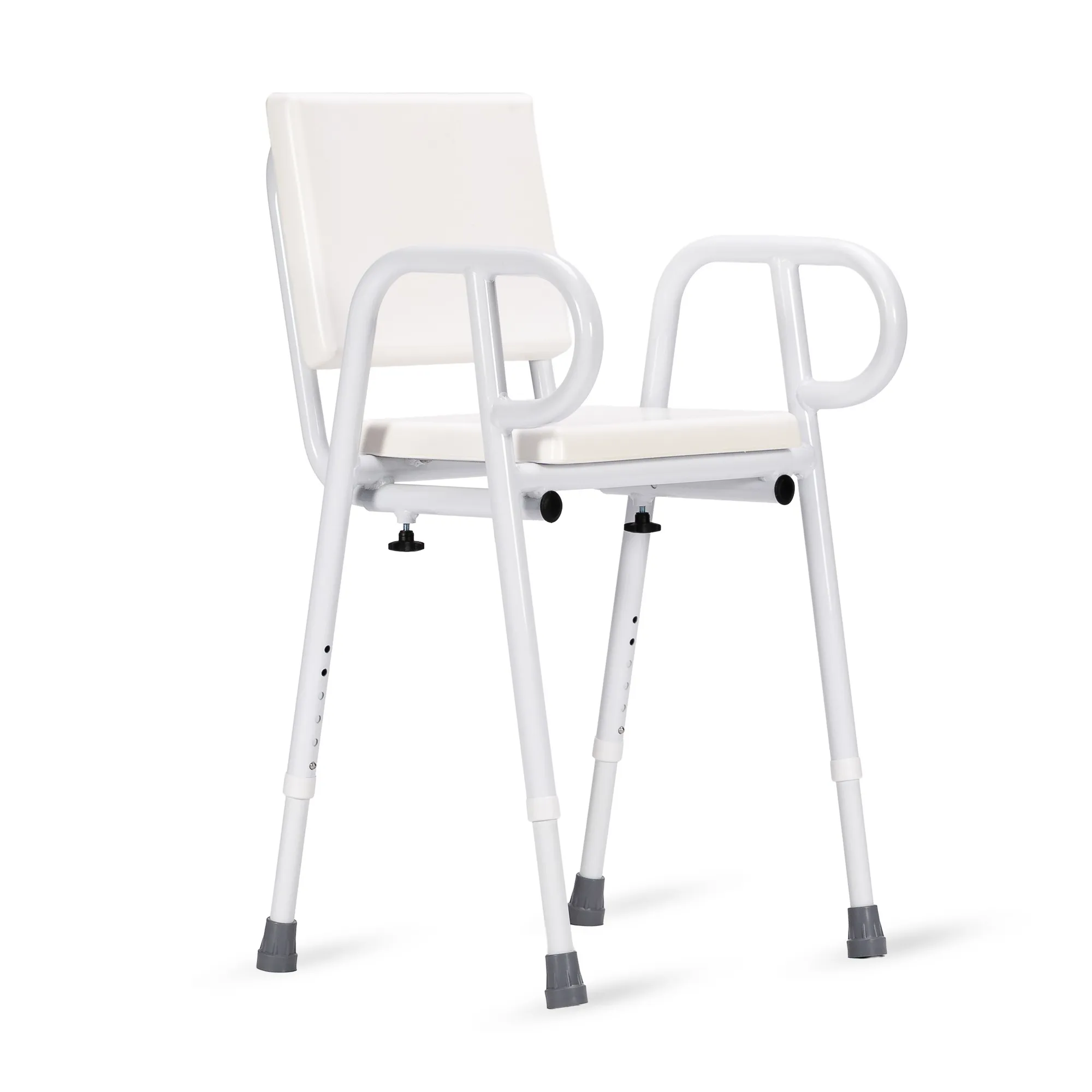 UCare 32mm Aluminium Shower Stool with Padded Seat with Backrest -250kg